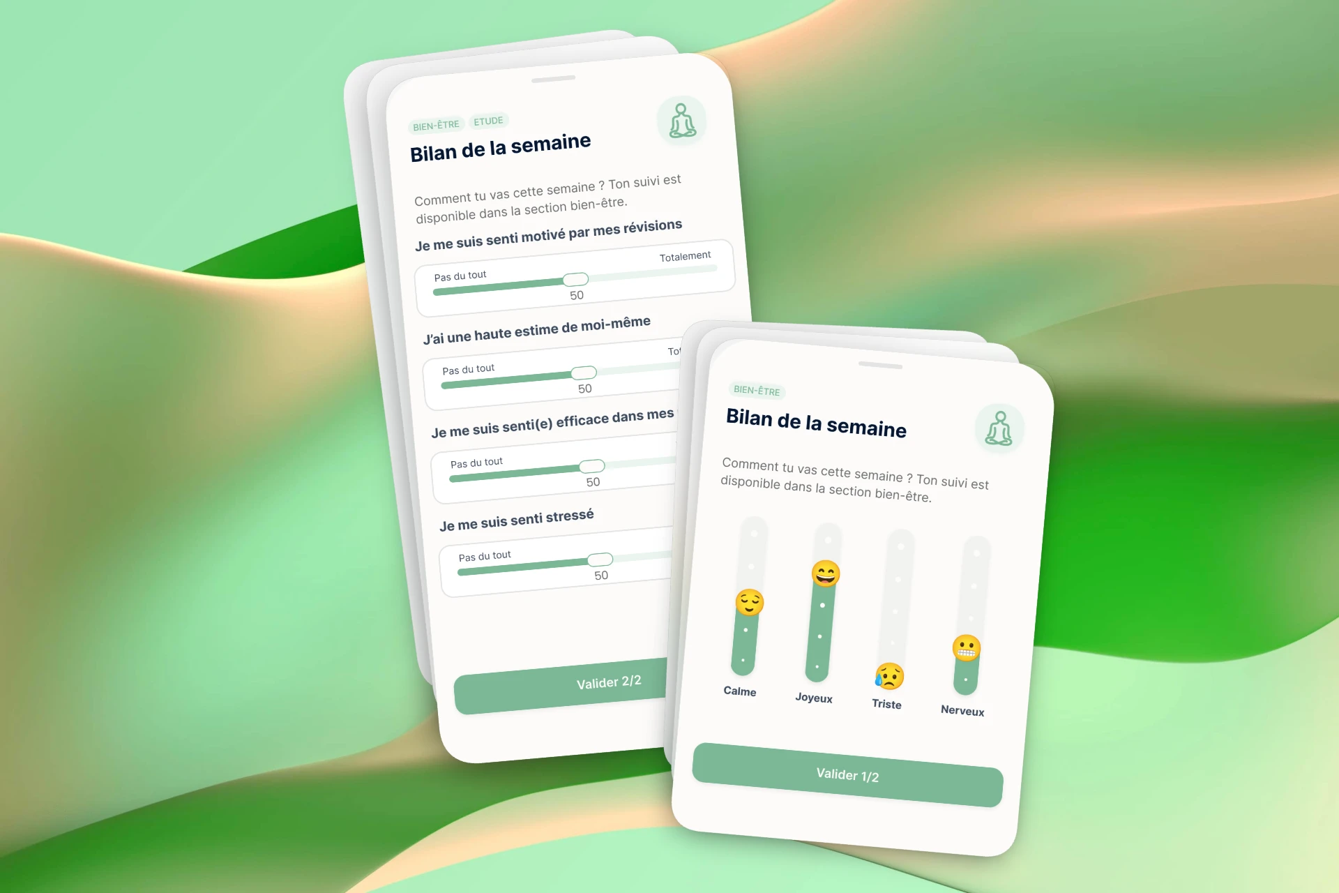 Le bilan de la semaine dans l'espace bien-être de l'application Allae